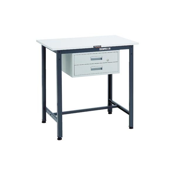 トラスコ TRUSCO 業務用 軽量立ち作業台 2段引出し付 ダークグレー 900X600X900mm HRAE-0960F2 DG 868-8681