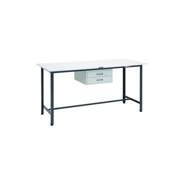 トラスコ TRUSCO 業務用 軽量立ち作業台 2段引出し付 ダークグレー1800X750X900mm HRAE-1800F2 DG 868-8695
