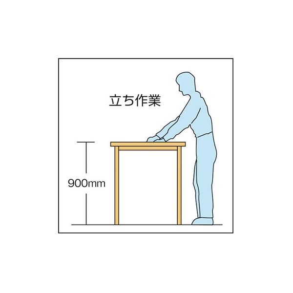 トラスコ TRUSCO オレンジブック 軽量立ち作業台 上棚付 ホワイト1800X750X1204mm HRAE-1800YURBW 770-2248_2