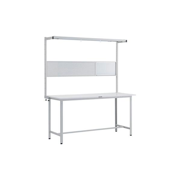 トラスコ TRUSCO 業務用 作業台 オプションフルセット付 ホワイト1800X750X2108mm HAE-1800THFS W 246-3937
