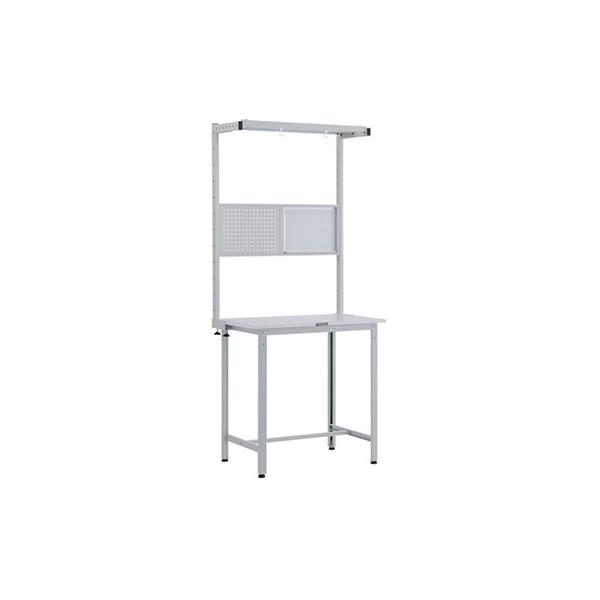 トラスコ TRUSCO 業務用 作業台 オプションフルセット付 ホワイト900X600X2108mm HRAE-0960THFS W 246-3938