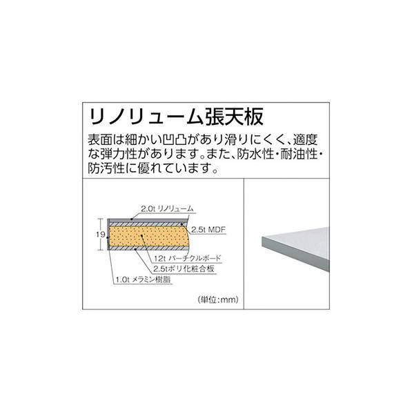 トラスコ TRUSCO 業務用 高さ調節式作業台 基本タイプ グリーン 900X600X650〜950mm RAEM-0960 285-1067_2