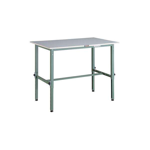 トラスコ TRUSCO 業務用 高さ調節式作業台 基本タイプ グリーン 1200X750X650〜950mm RAEM-1200 285-1091