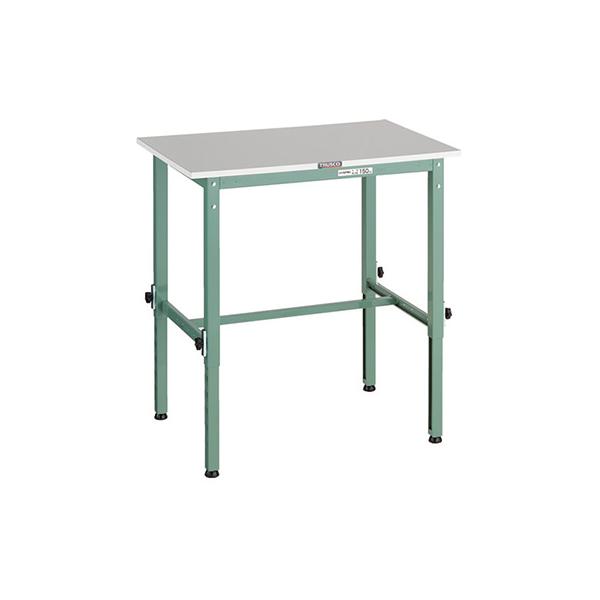 トラスコ TRUSCO 業務用 高さ調節式作業台 基本タイプ グリーン 900X600X650〜950mm RAEM2-0960 161-1328