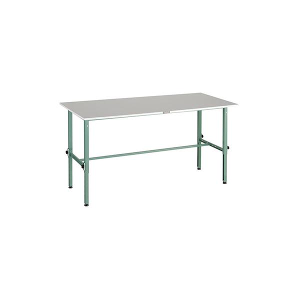 トラスコ TRUSCO 業務用 高さ調節式作業台 基本タイプ グリーン 1800X900X650〜950mm RAEM2-1809 161-1355