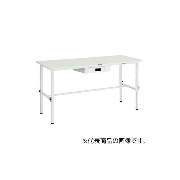 トラスコ TRUSCO 業務用 作業台 薄型引出し付 ホワイト 1800X900X650〜950mm RAEM-1809UDK1W 467-2526