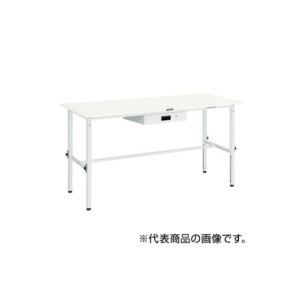 トラスコ TRUSCO 業務用 作業台 薄型引出し付 ホワイト 1800X900X650〜950mm SAEM-1809UDK1W 454-6938