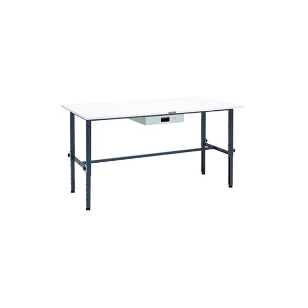 トラスコ TRUSCO 業務用 作業台 薄型引出し付 ホワイト 1800X900X650〜950mm AEM-1809UDK1DG 868-8645