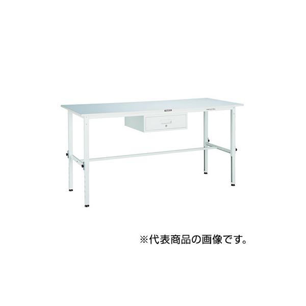 トラスコ TRUSCO 業務用 高さ調節式作業台 1段引出し付 グリーン 900X600X650〜950mm SAEM-0960F1 770-3384