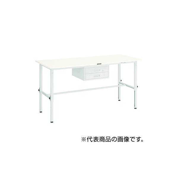 トラスコ TRUSCO 業務用 高さ調節式作業台 2段引出し付 グリーン 900X600X650〜950mm AEM-0960F2 775-8286