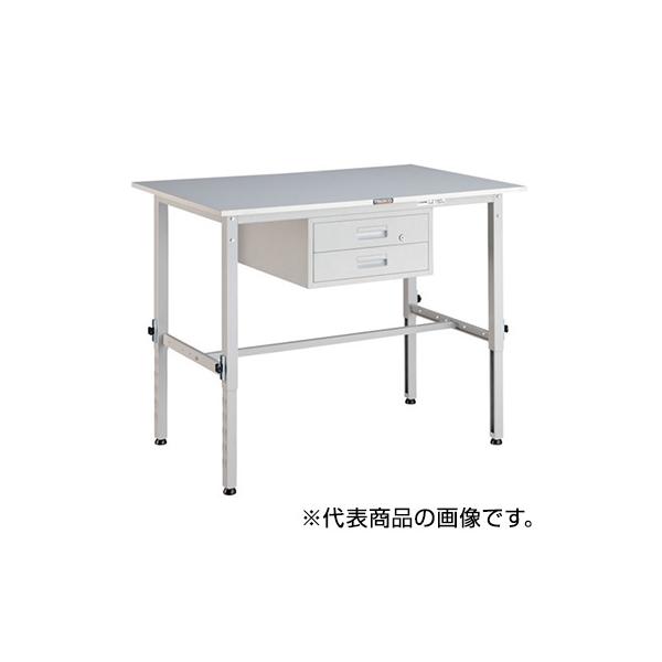 トラスコ TRUSCO 業務用 高さ調節式作業台 引出し付 ホワイト 900X600X650〜950mm RAEM-0960F2 W 467-2267