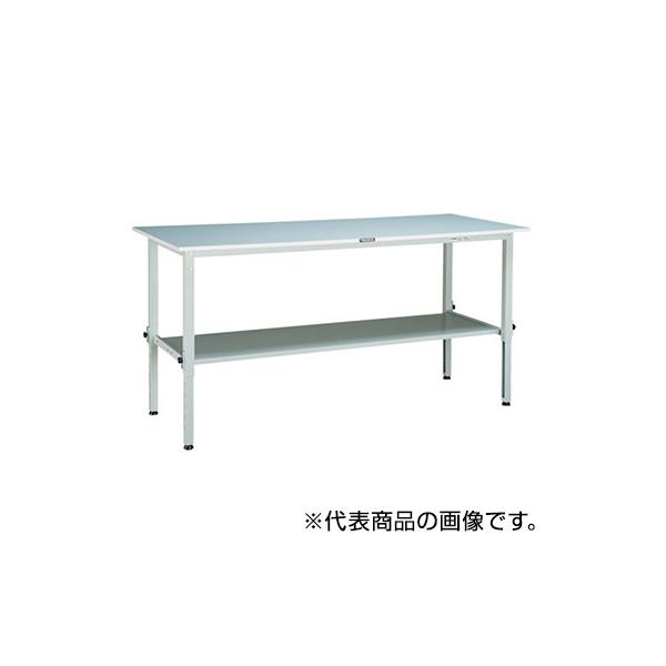 トラスコ TRUSCO 業務用 高さ調節式作業台 下棚付 ホワイト 1800X900X650〜950mm RAEM-1809LT2W 454-5893