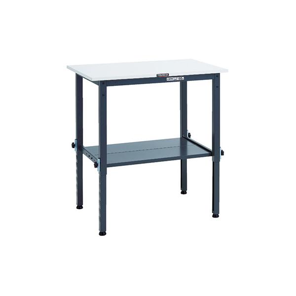 トラスコ TRUSCO 業務用 作業台 下棚2枚付 ダークグレー 900X600X650〜950mm RAEM-0960LT2 DG 868-8733