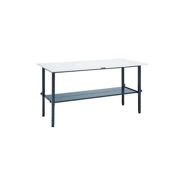 トラスコ TRUSCO 業務用 作業台 下棚2枚付 ダークグレー1800X900X650〜950mm RAEM-1809LT2 DG 868-8754
