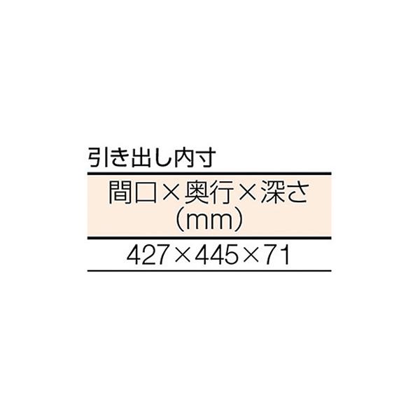 トラスコ TRUSCO キャスターフリー作業台 2段引出し付 ダークグレー 900X600X740mm CFWR-0960F2 277-9773_3