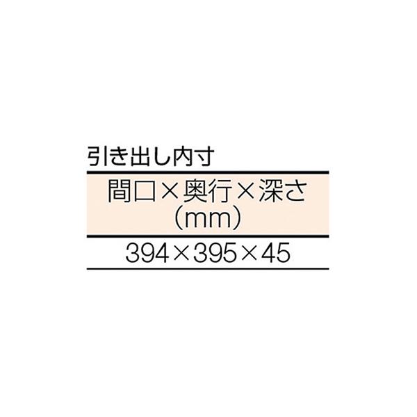 トラスコ TRUSCO 業務用 作業台 薄型2段引出し付 ダークグレー 900X600X740mm CFWR-0960UDK2 466-8014_3