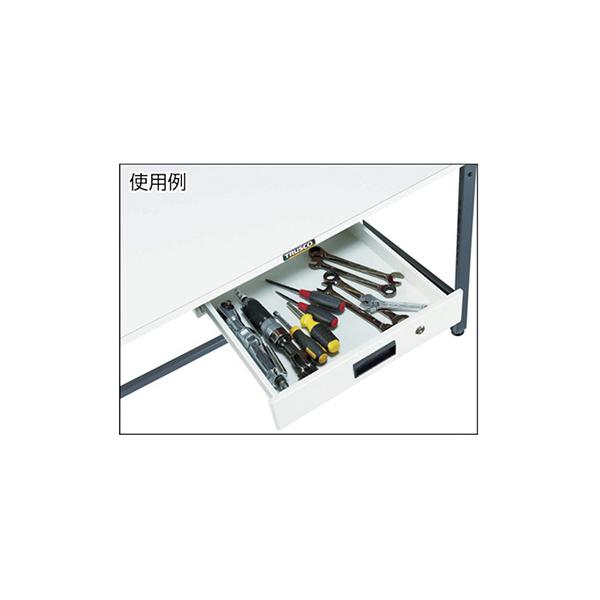 トラスコ TRUSCO 業務用 作業台 薄型2段引出し付 ダークグレー 1800X900X740mm CFWS-1890UDK2 466-8065_3