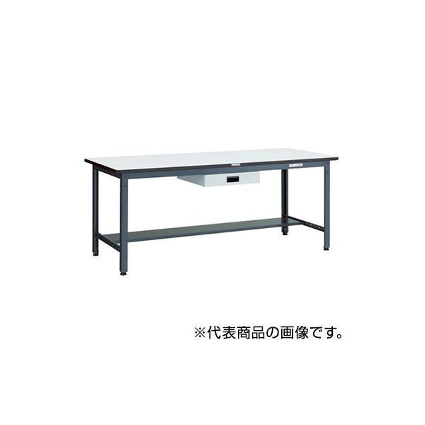 トラスコ TRUSCO 業務用 中量作業台 薄型1段引出し付 ダークグレー 900X600X740mm AEWP-0960UDK1 770-1845