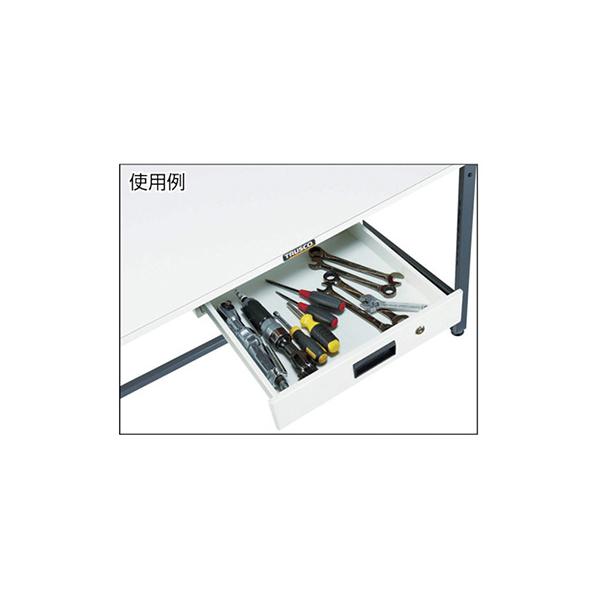 トラスコ TRUSCO 業務用 中量作業台 薄型1段引出し付 ダークグレー 900X600X740mm AEWR-0960UDK1 770-1861_3