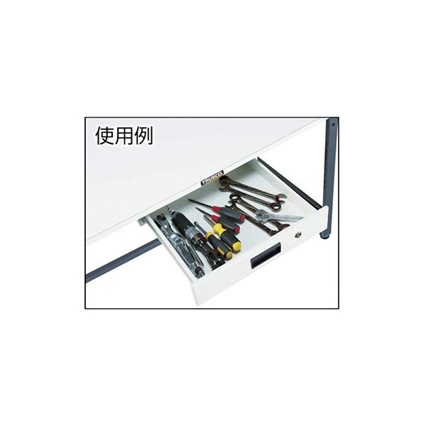 ＴＲＵＳＣＯ　ＵＤＫ型作業台用引出し　薄型１段　ホワイト　ＵＤＫ−００１　Ｗ　１個　（メーカー直送品） TRUSCO UDK型作業台用引出し 薄型2段 ホワイト色 □▽467-3590