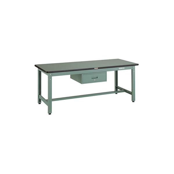 トラスコ TRUSCO オレンジブック 中量作業台 1段引出し付 グリーン 1800X900X740mm GWR-1890F1 770-1985