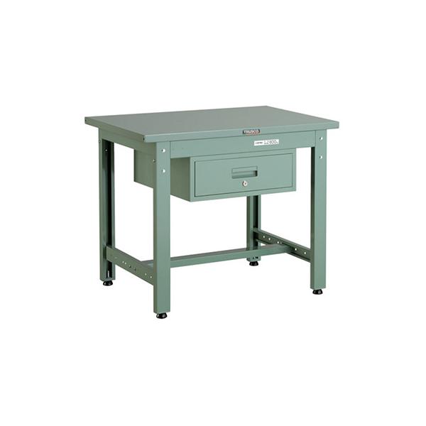 トラスコ TRUSCO オレンジブック 業務用 中量作業台 1段引出し付 グリーン 900X600X740mm GWS-0960F1 301-2123