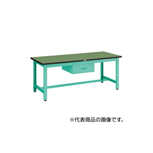 トラスコ TRUSCO オレンジブック 中量作業台 1段引出し付 グリーン 1800X900X740mm GWS-1890F1 770-1993