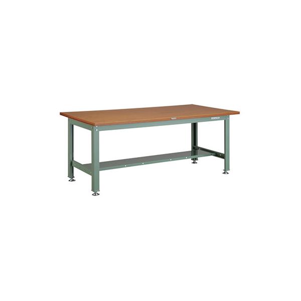 トラスコ TRUSCO オレンジブック 業務用 中量作業台 基本タイプ グリーン 1800X900X740mm HW-1809 240-9330