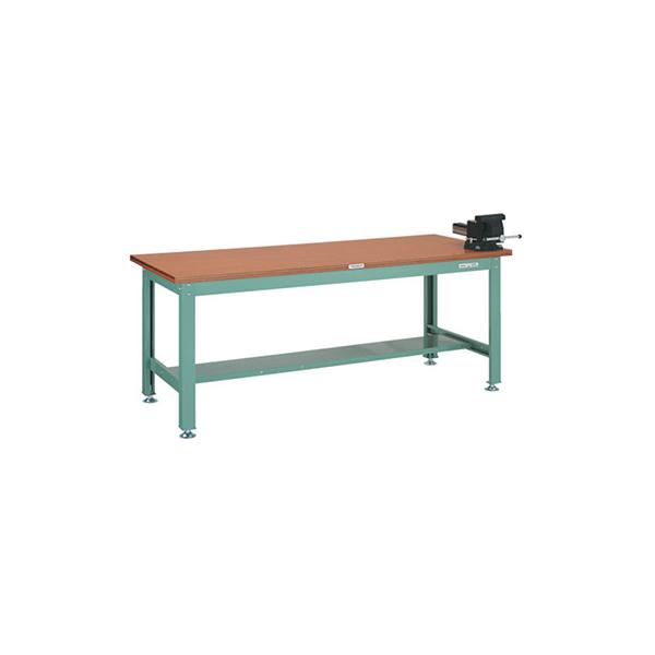 トラスコ TRUSCO 業務用 中量作業台 回転台付アンビルバイス付 グリーン 1800X900X740mm HW-1809VRS 301-3944