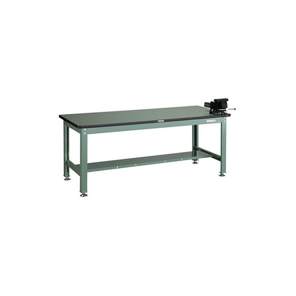 トラスコ TRUSCO 業務用 中量作業台 回転台付アンビルバイス付 グリーン 1800X750X740mm RHW-1800VRS 301-3961