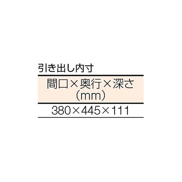 トラスコ TRUSCO オレンジブック 中量作業台 2列引出し付 グリーン 1800X900X740mm RHW-1809FL2 278-2090_5