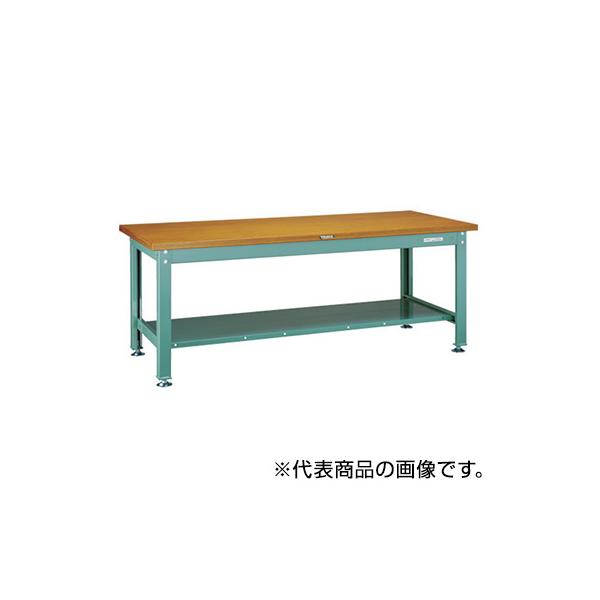 トラスコ TRUSCO オレンジブック 業務用 中量作業台 下棚2枚付 グリーン 1200X750X740mm DW-1200LT 454-4528