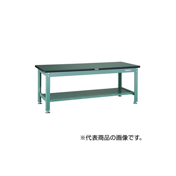 トラスコ TRUSCO オレンジブック 業務用 中量作業台 下棚2枚付 グリーン 1800X900X740mm RDW-1809LT 454-5982