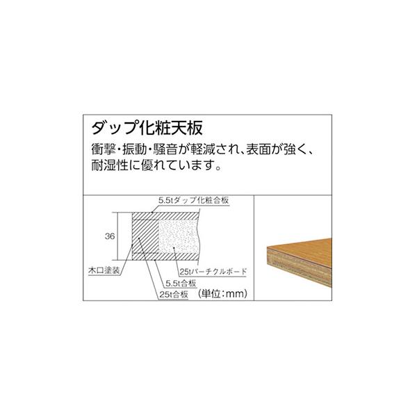 トラスコ TRUSCO オレンジブック 業務用 中量作業台 2列引出し付 グリーン1800X900X740mm DW-1809FL2 466-8367_3