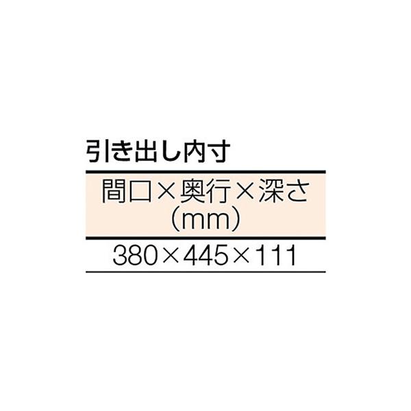 トラスコ TRUSCO オレンジブック 業務用 中量作業台 2列引出付 グリーン1200X750X740mm SDW-1200FL2 467-2895_4