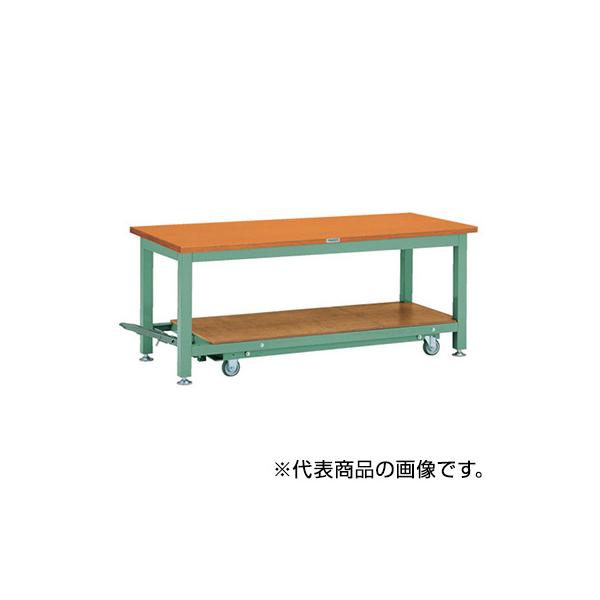トラスコ TRUSCO オレンジブック 移動式重量作業台 基本タイプ グリーン 1800X900X740mm TWC-1809 240-6233