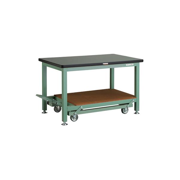 トラスコ TRUSCO オレンジブック 移動式重量作業台 基本タイプ グリーン 1200X750X740mm RTWC-1200 240-6098