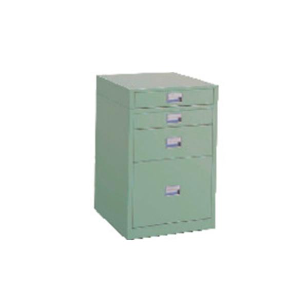 トラスコ TRUSCO オレンジブック 4段キャビネットUDC型 グリーン 450X500X710mm UDC-111-01 240-1886