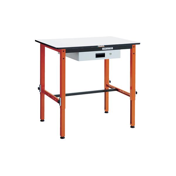 トラスコ TRUSCO 業務用 軽量作業台「TFAE型」 引出し付 900X600X650〜950mm TFAEM-0960UDK1 770-3619