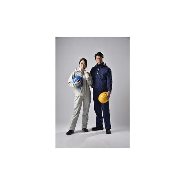 トラスコ TRUSCO オレンジブック ベンチレーション 通気孔付レインスーツ シルバー LLサイズ TRW360-71-LL 856-4326