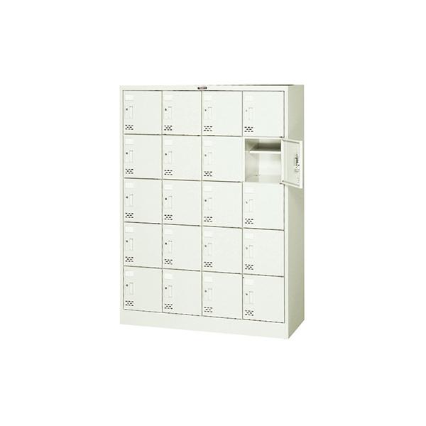 トラスコ TRUSCO オレンジブック シューズケース ロッカー 20人用 シリンダ錠式 ネオグレー SC-20WA 336-3066