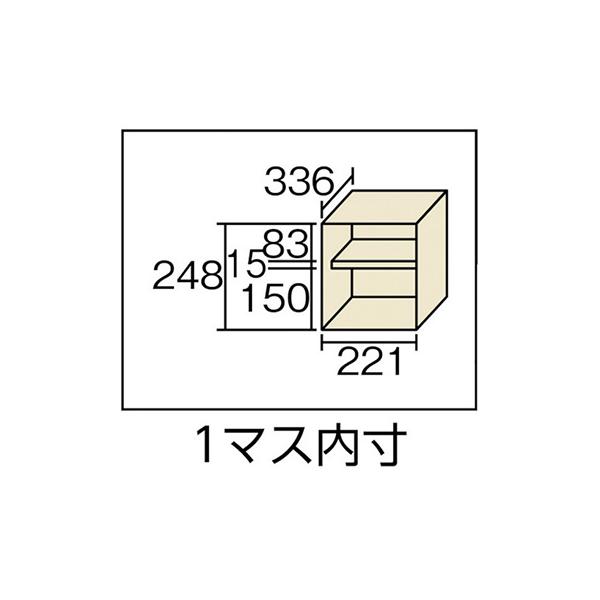 トラスコ TRUSCO オレンジブック 棚付シューズケース ロッカー 12人用 鍵なし ネオグレー SC-12WP 520-9226_2