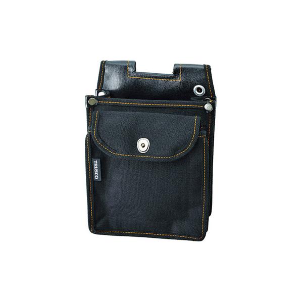 トラスコ TRUSCO オレンジブック 電気工事用腰袋 フタ付前ポケットタイプ ブラック TDI-FM-BK 837-1273