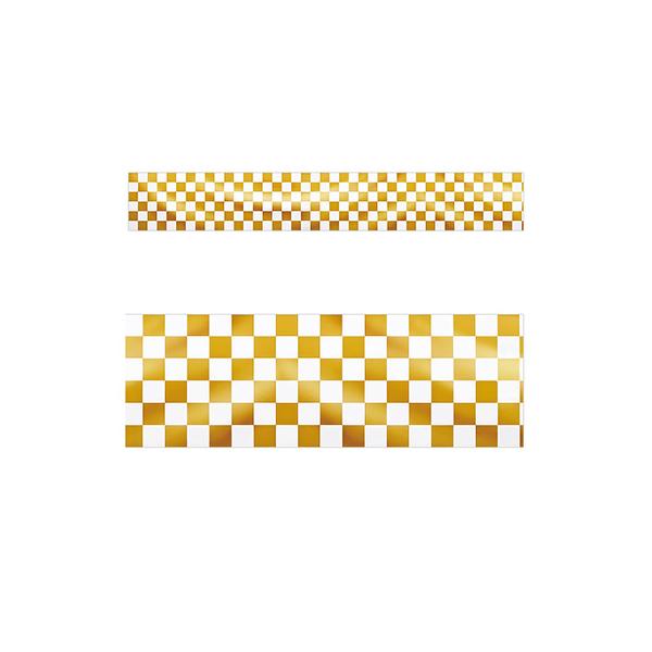 ビニール幕 店頭 ワゴン 什器 市松 金 45cmX50m巻 PC8-1335