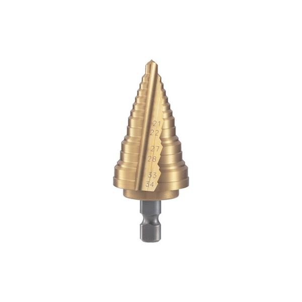 トラスコ TRUSCO オレンジブック 電気設備用ステップドリル 2枚刃チタンコーティング 21〜34mm NMS-34EG 287-1823