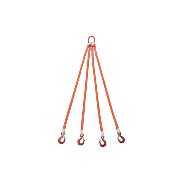 トラスコ TRUSCO オレンジブック 4本吊ベルトスリングセット 25mm幅×1.5m 1S G25-4P15-1.72 258-0327