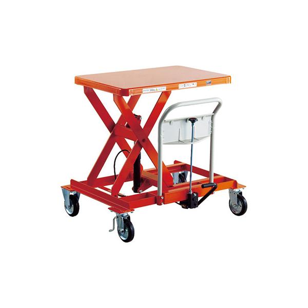 トラスコ TRUSCO ハンドリフター 手動 サイドハンドル型 1000kg 600×1200 オレンジ HLFA-E1000LLS 115-7961