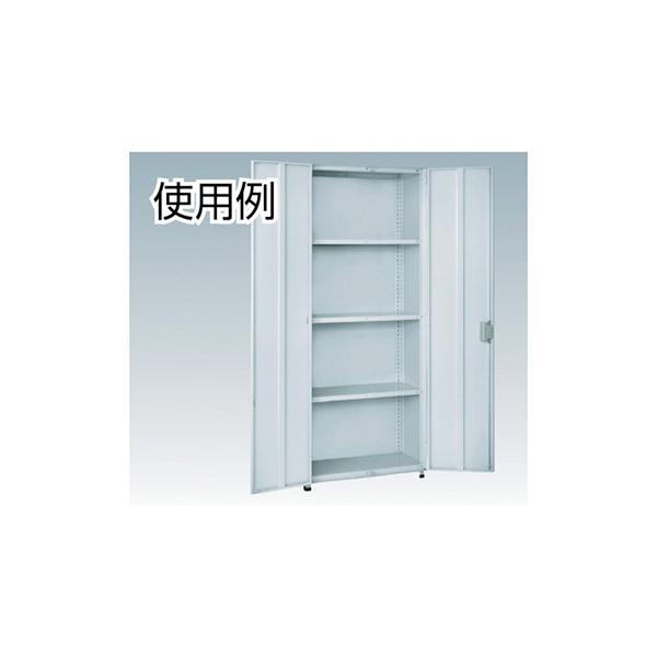 トラスコ TRUSCO スチールラック 軽量棚両開扉付 875×600×H1200 天地3段 ネオグレー 43W-T23 504-2861_4