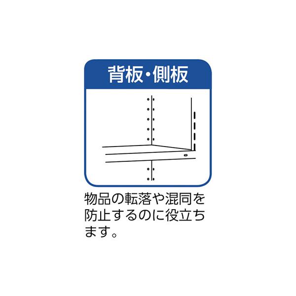 トラスコ TRUSCO スチールラック 軽量棚扉付 875×450×1200樹脂引出透明小×42 ネオグレー 43X-T808C7 504-2755_1