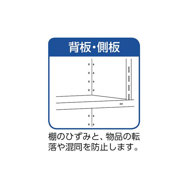 トラスコ TRUSCO スチールラック 軽量棚背板・側板付 W1500×D300×1200 4段 ネオグレー 45V-24 503-9061